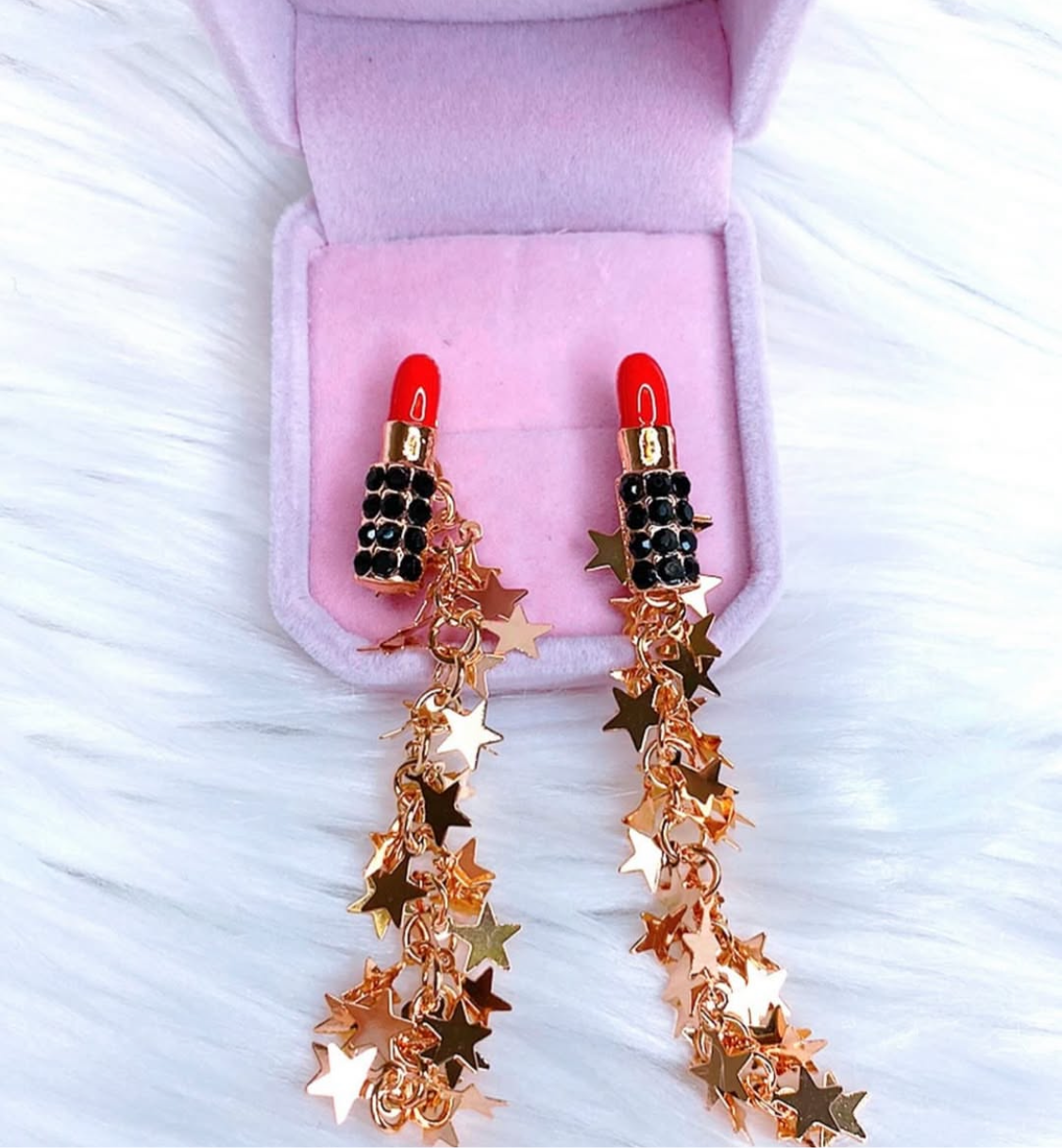 Lipstick earrings