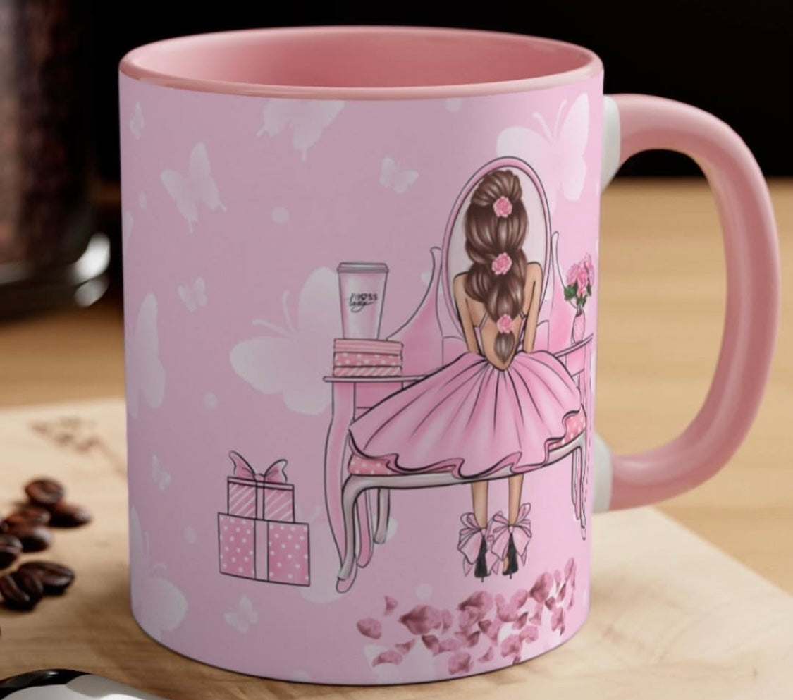 Pink Lady with lighter hair mug