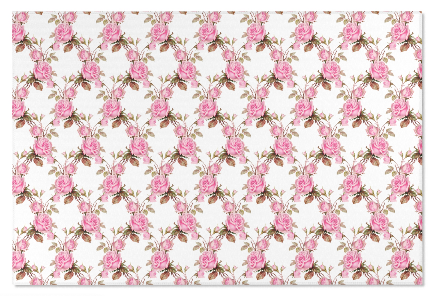 Pink Rose Area Rug