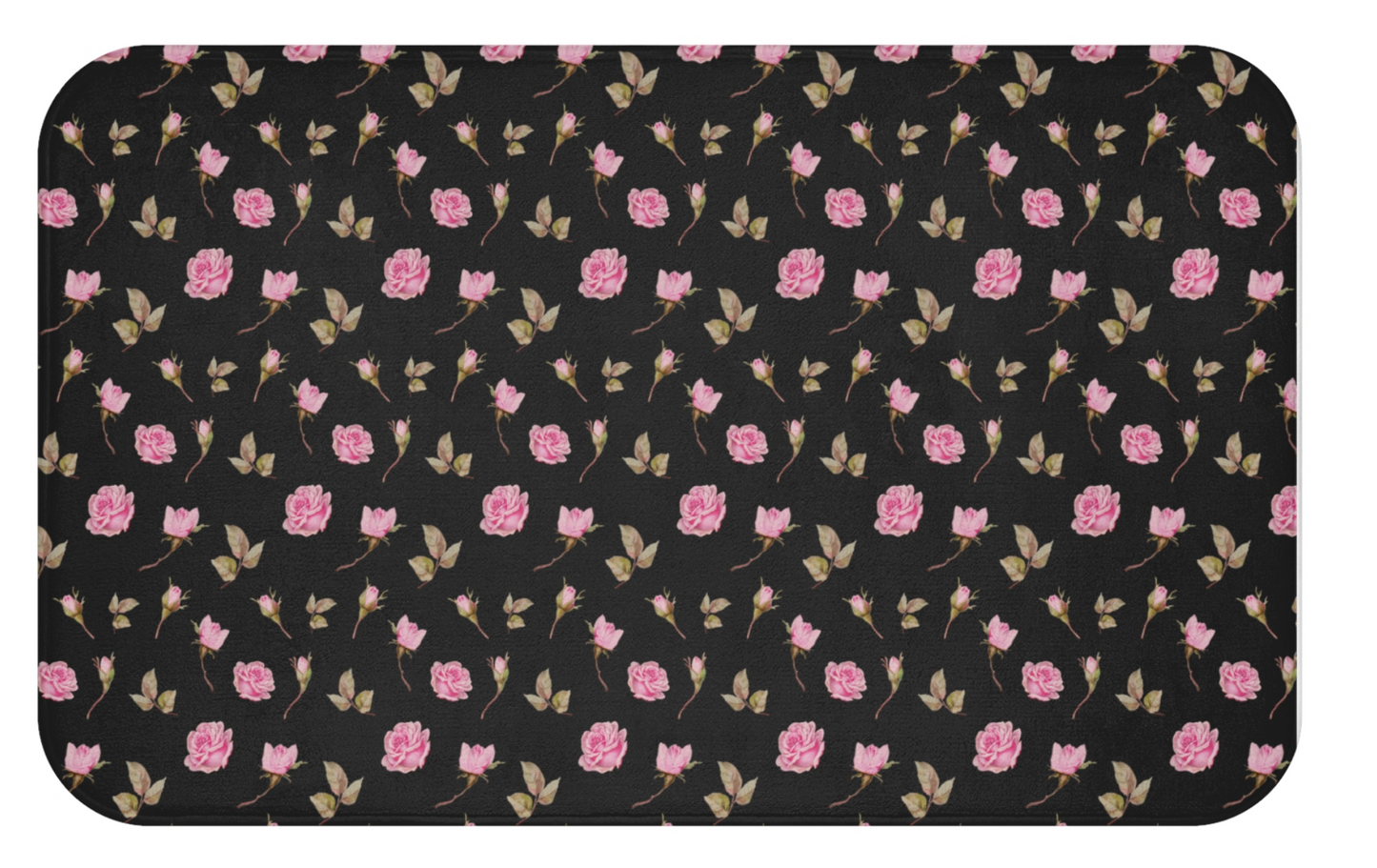 Black Rose Bath Mat