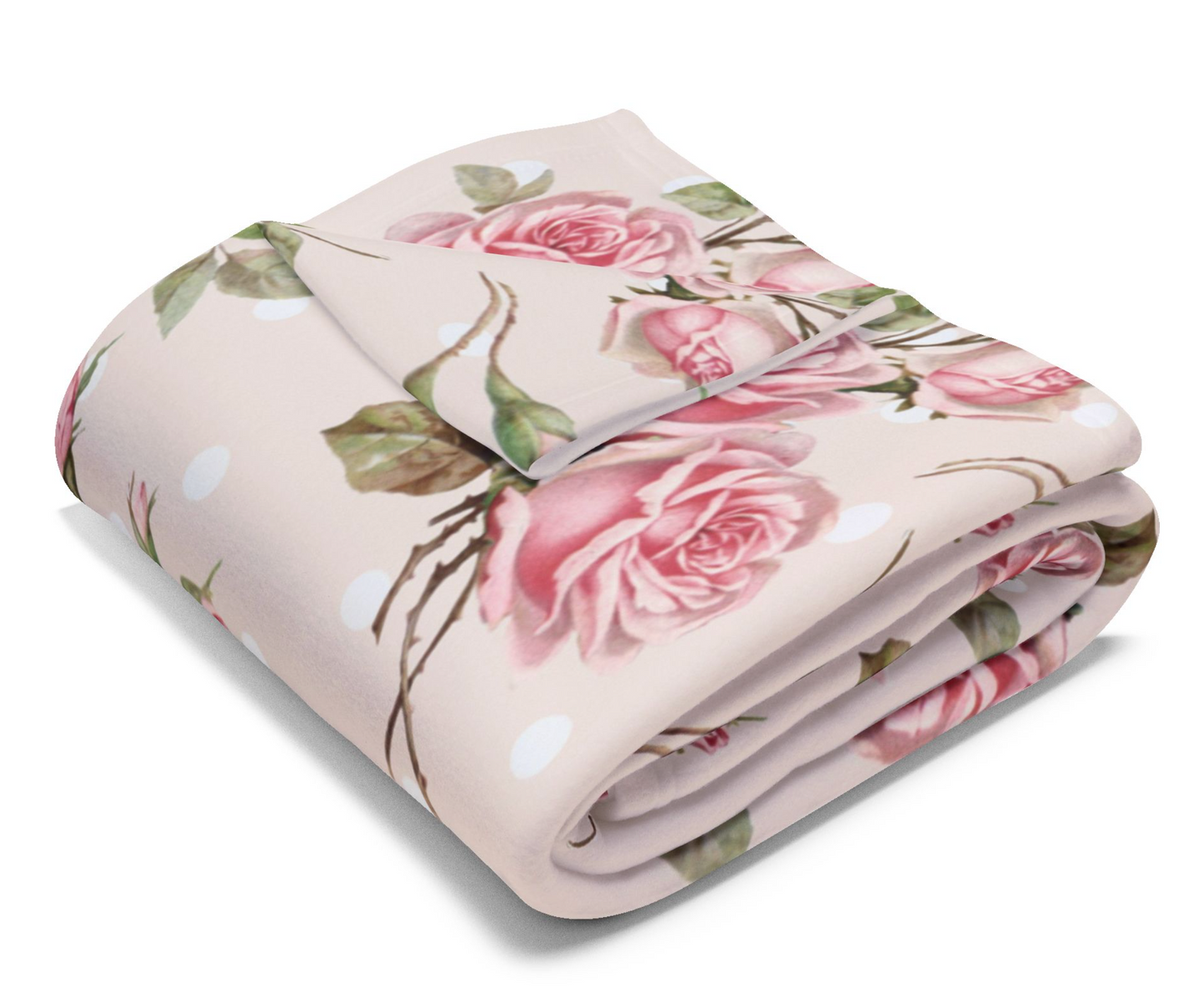 Love Rose Fleece Blanket