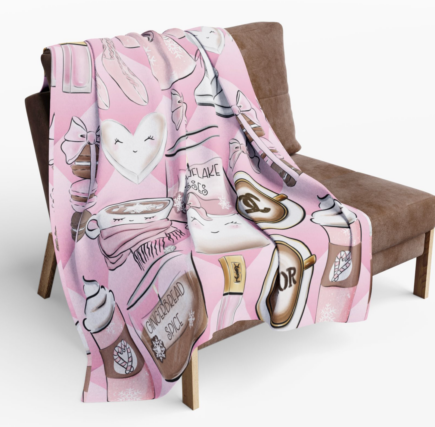 Snowflake Kisses Fleece Blanket