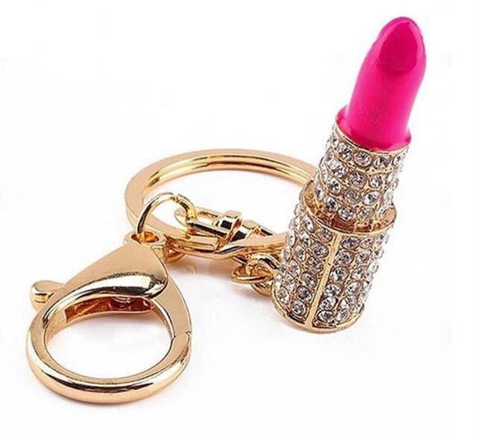 Mini lipstick keychain