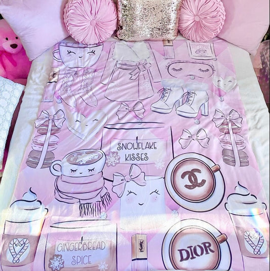 Snowflake Kisses Sherpa Blanket