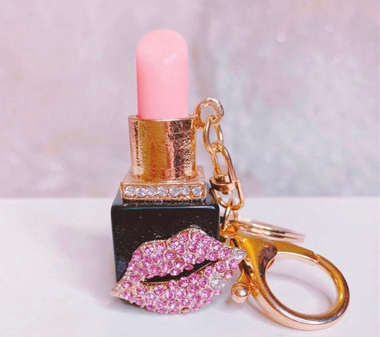 Lipstick glam bag charm