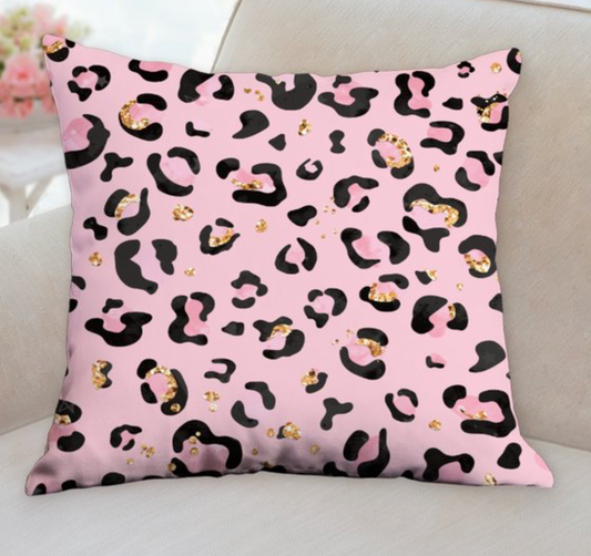 Pink Leopard Pillow