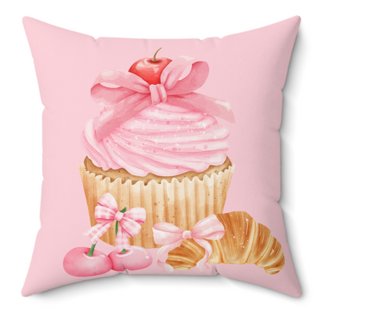 Cupcake Cherry Pillow
