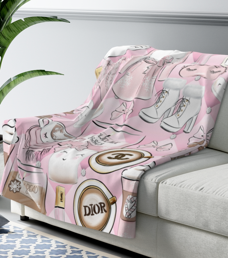 Snowflake Kisses Sherpa Blanket