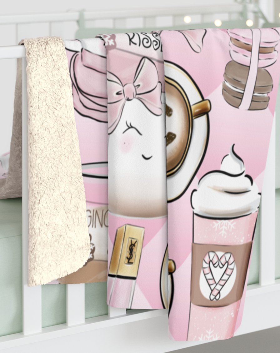 Snowflake Kisses Sherpa Blanket