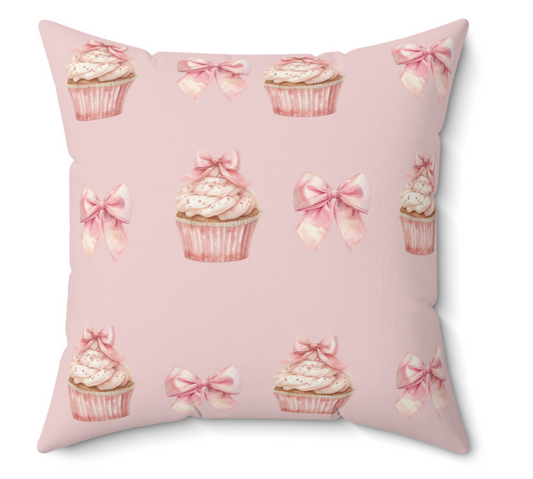 Cupcake Bow Pillow