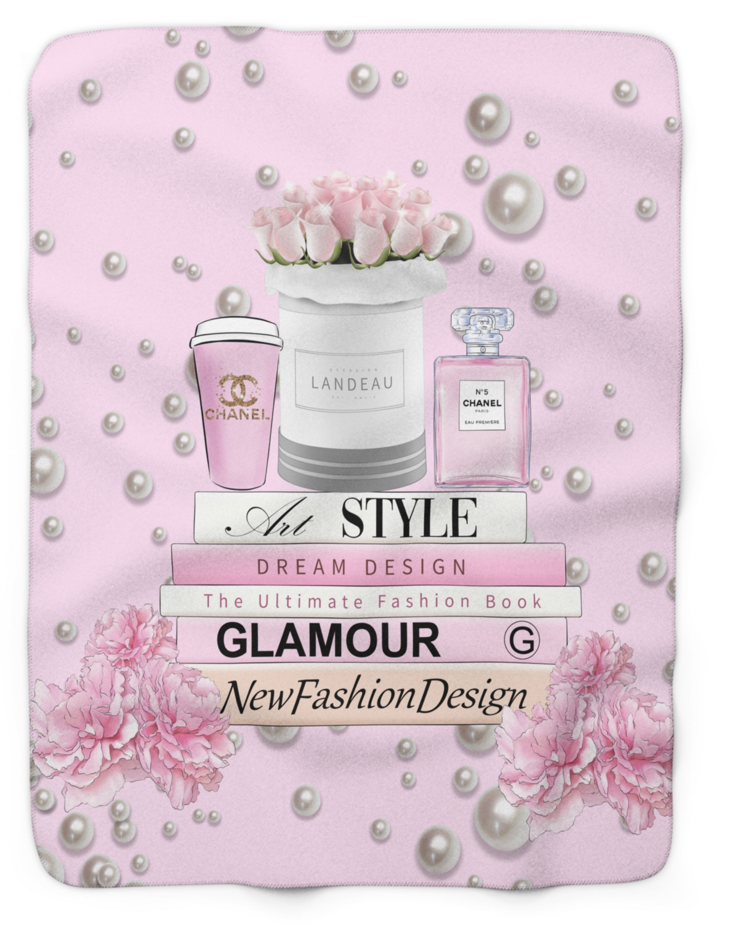 Pearl Glamour Sherpa Blanket