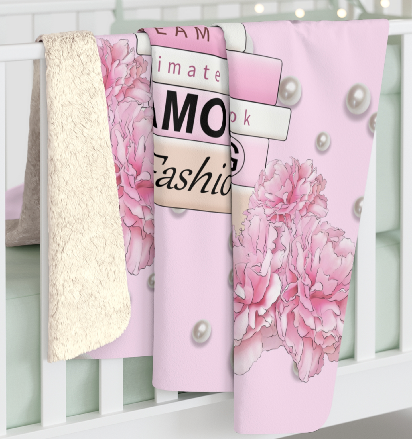 Pearl Glamour Sherpa Blanket