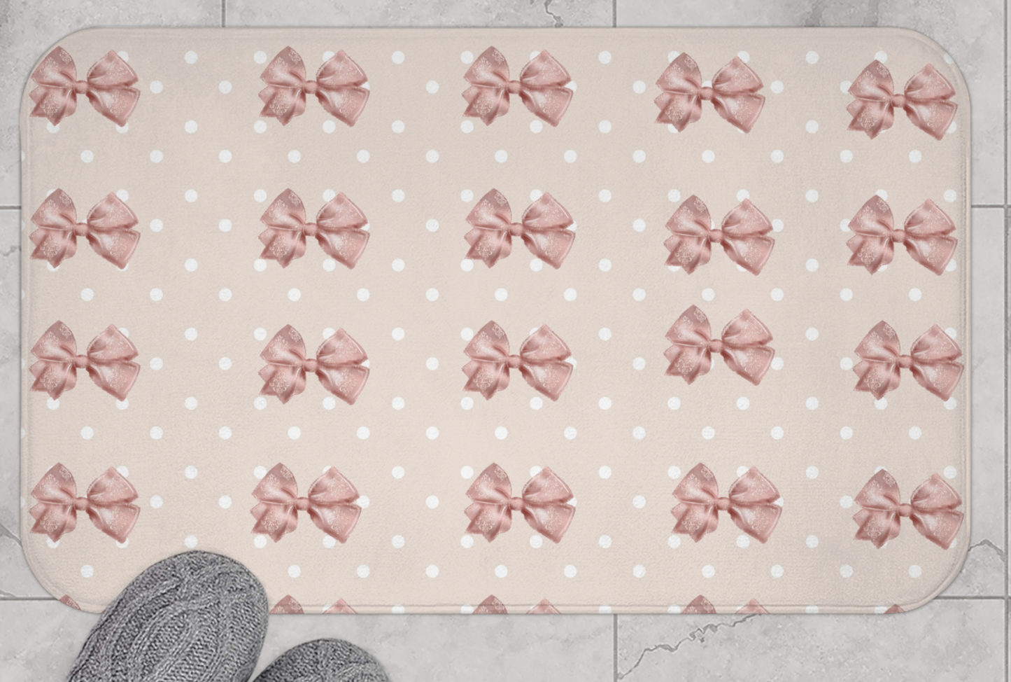 Sparkle Bow Bath Mat