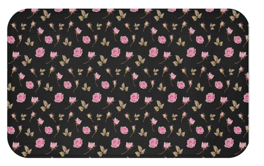 Black Rose Bath Mat