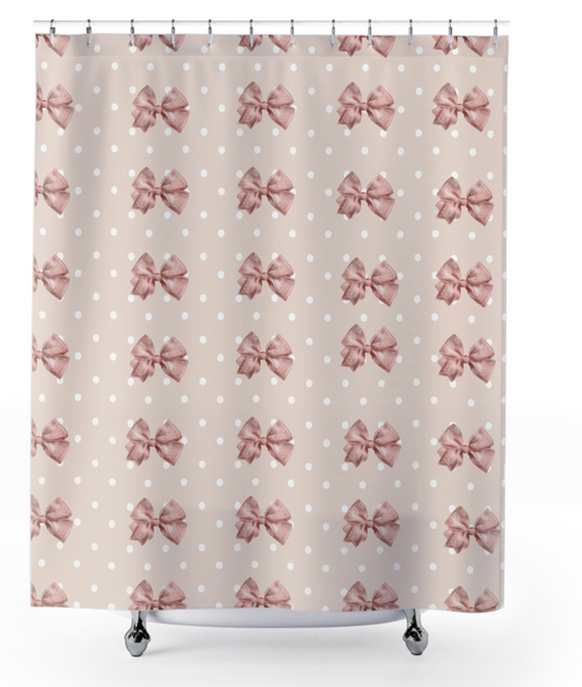 Sparkle Bow Shower Curtain