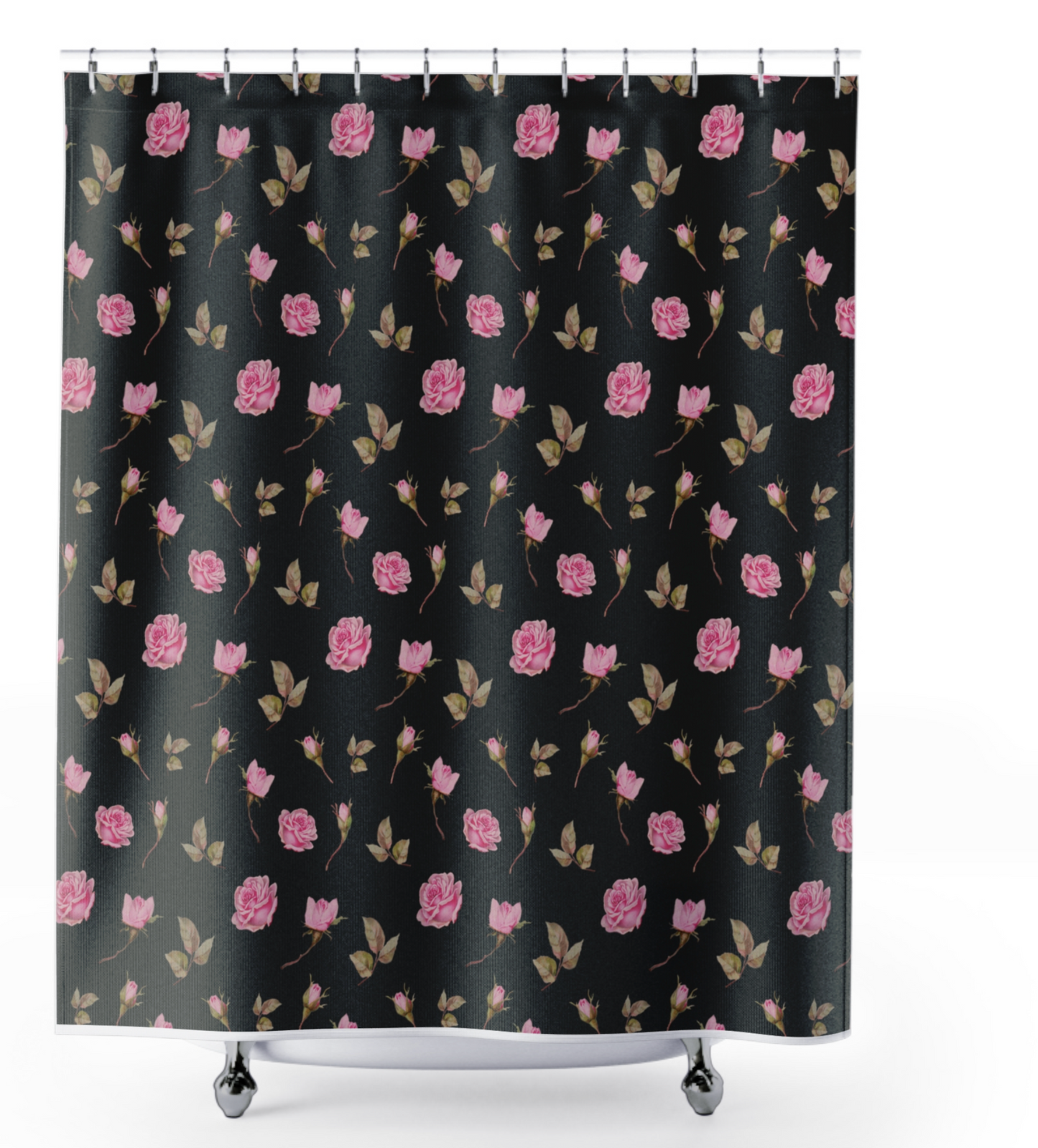 Black Rose Shower Curtain