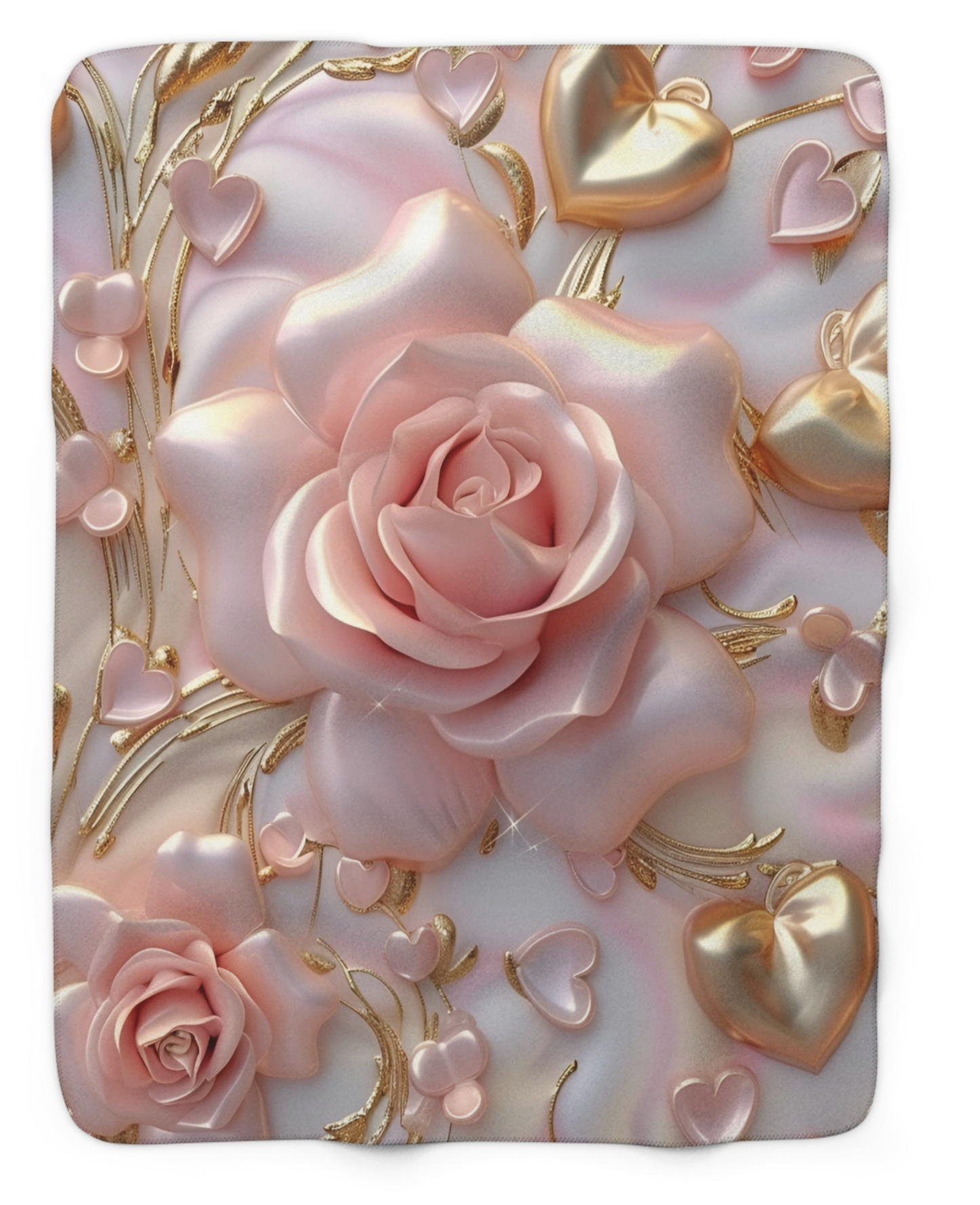Whimsical Rose Sherpa Blanket
