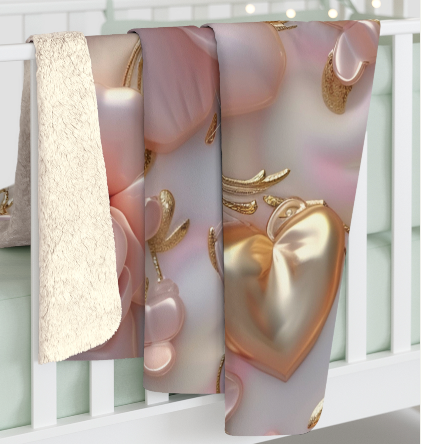 Whimsical Rose Sherpa Blanket