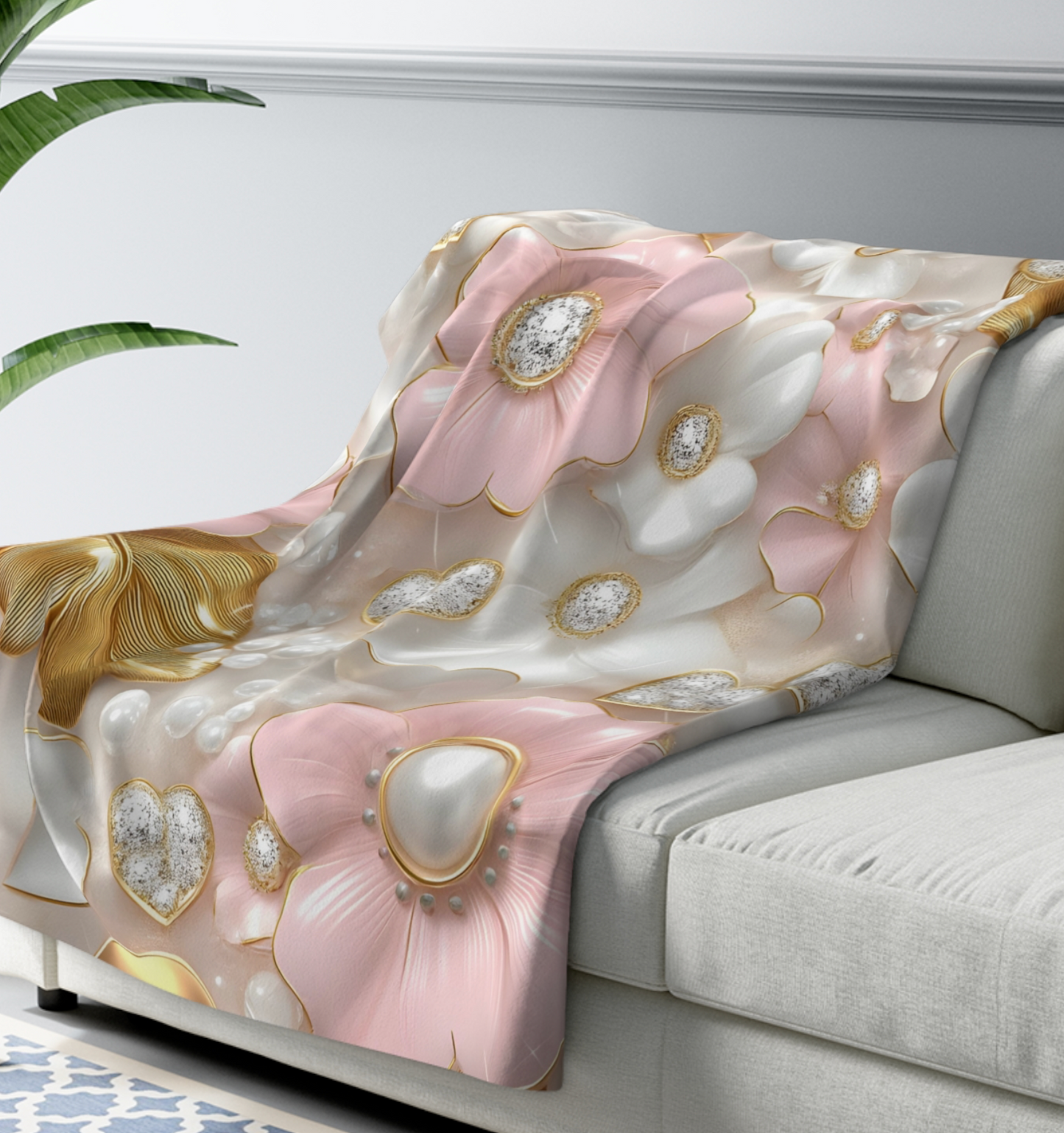 Blossom Sherpa Blanket