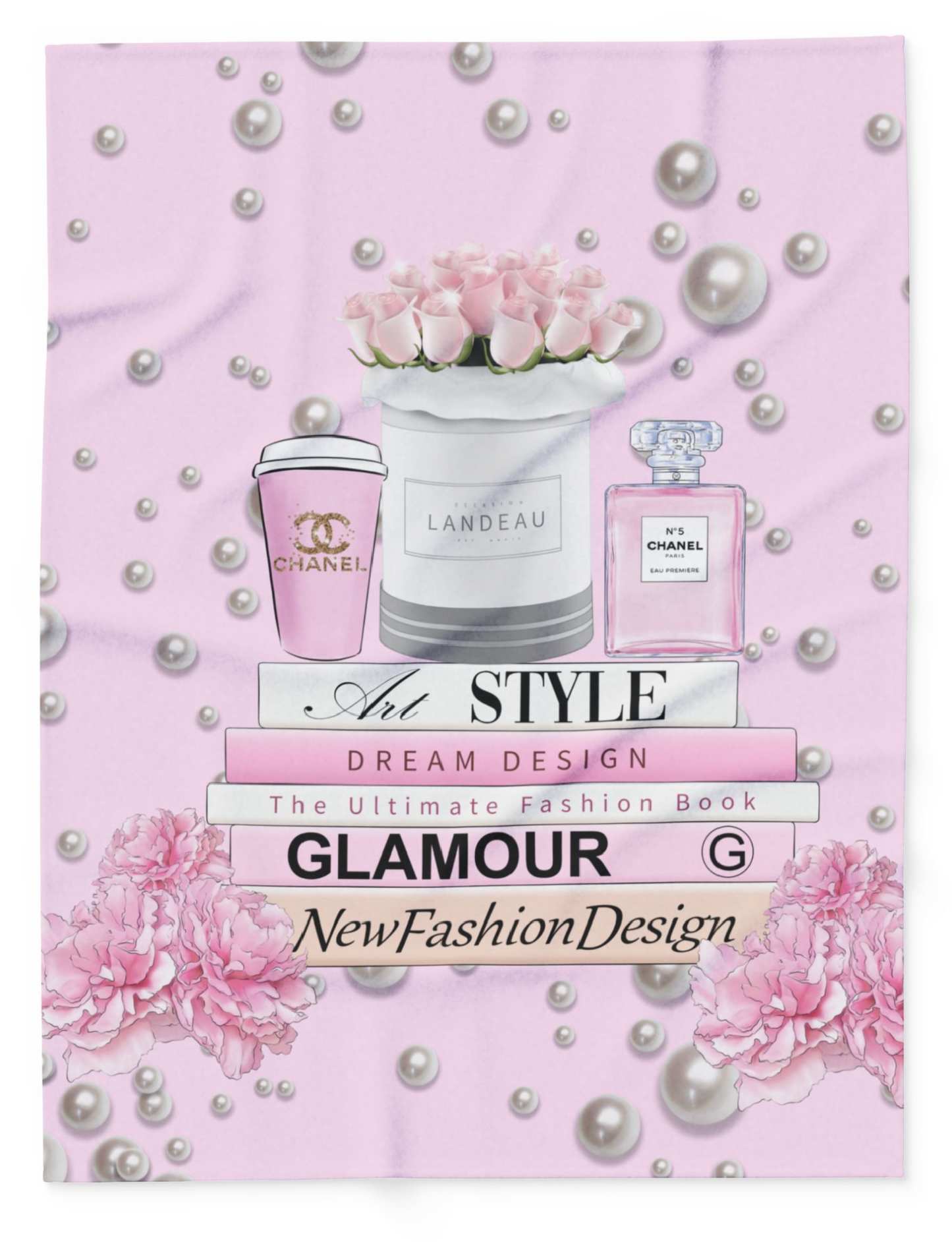 Pearl Glamour Fleece Blanket