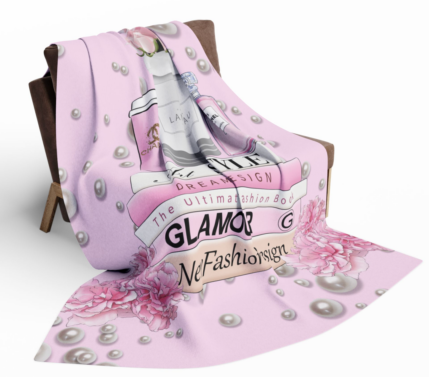 Pearl Glamour Fleece Blanket
