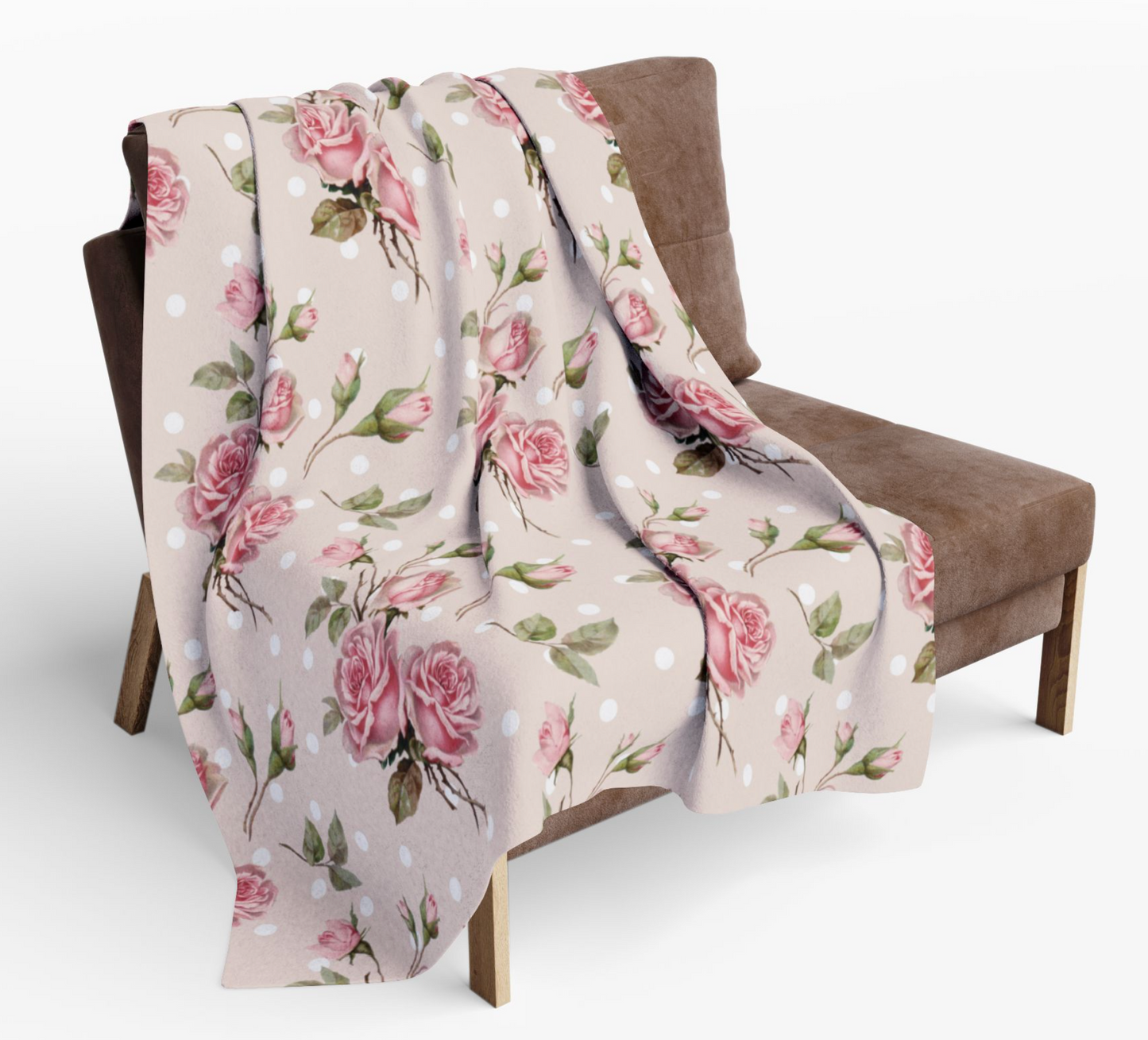 Love Rose Fleece Blanket