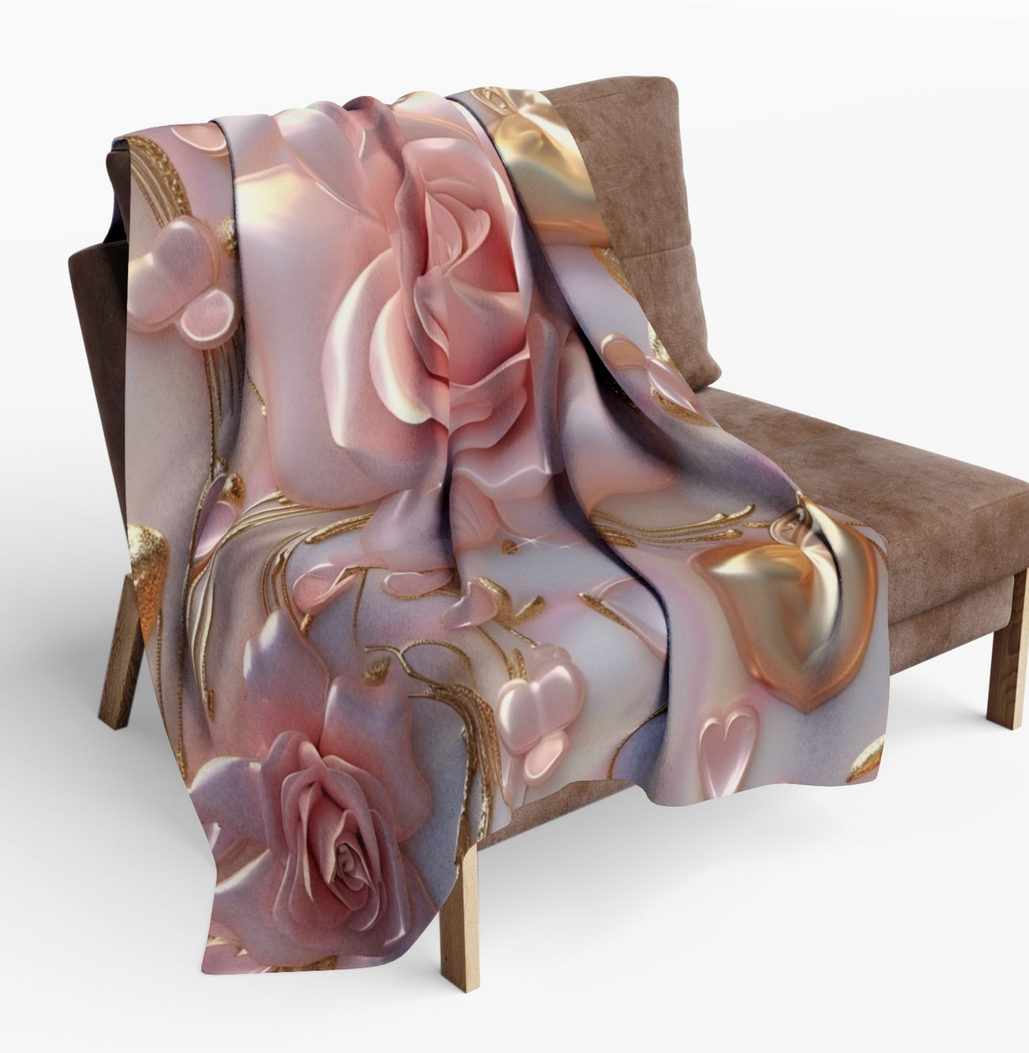 Whimsical Rose Fleece Blanket