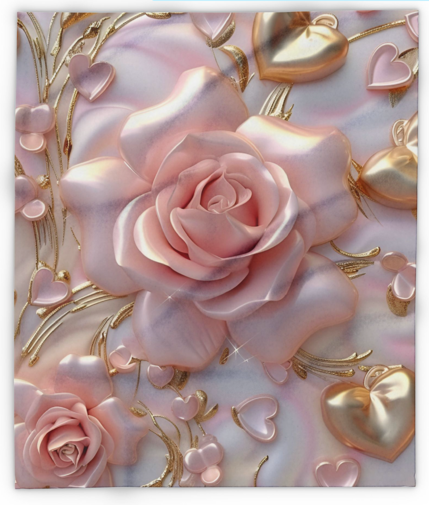 Whimsical Rose Fleece Blanket