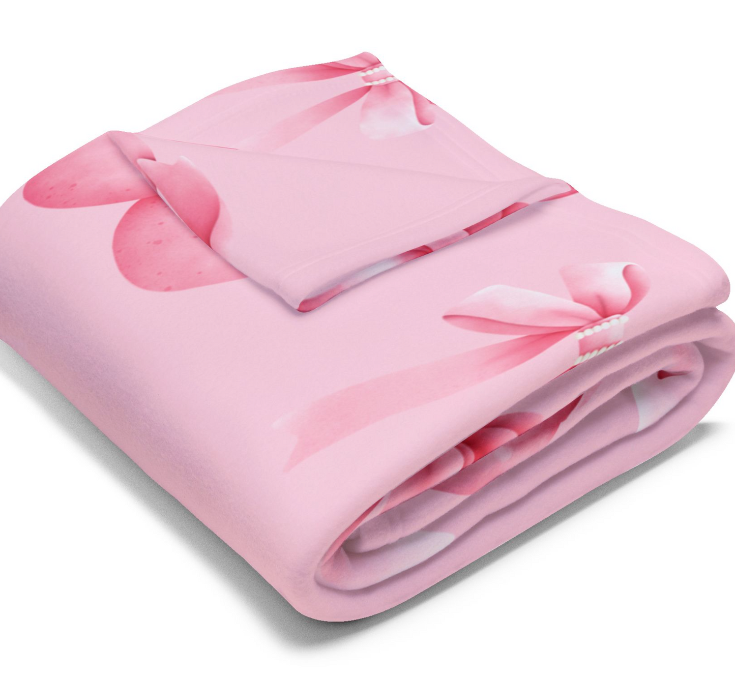 Cherry Bows Fleece Blanket