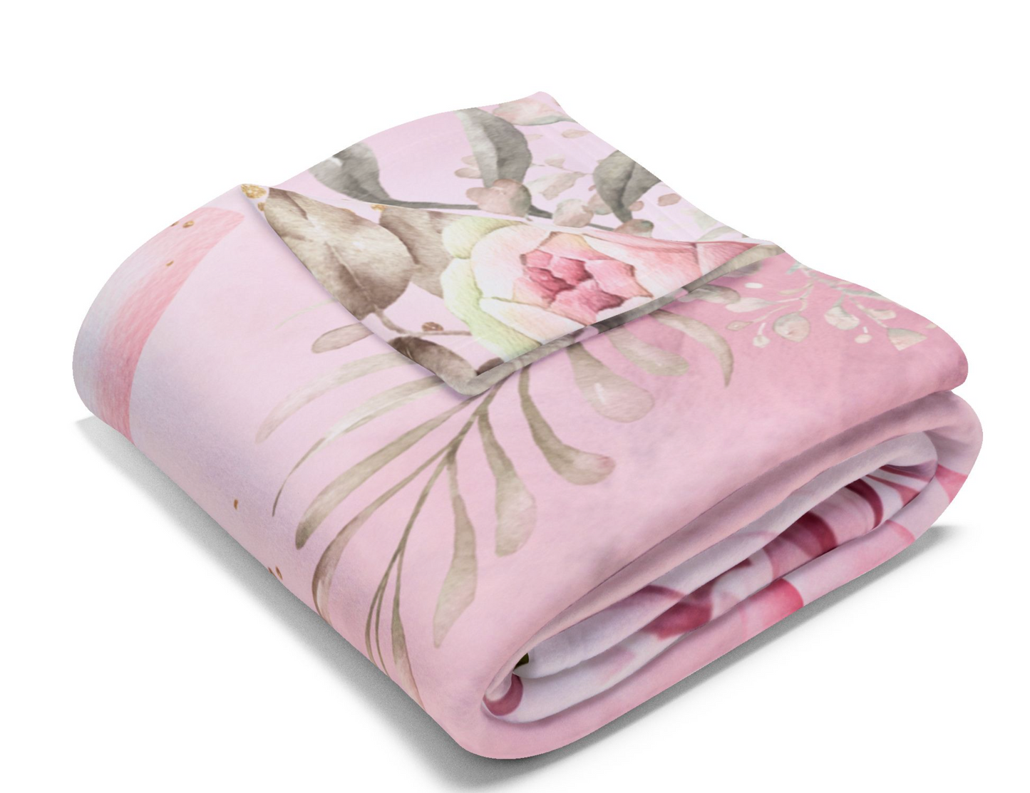 Pink Bow Fleece Blanket