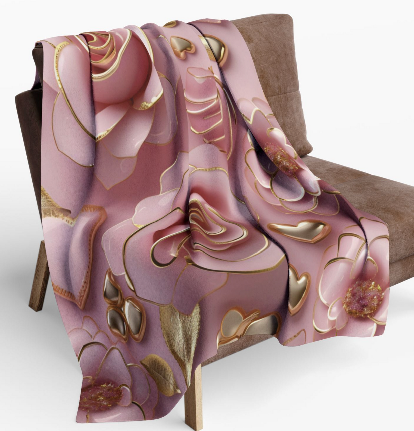 Delicate Rose Fleece Blanket