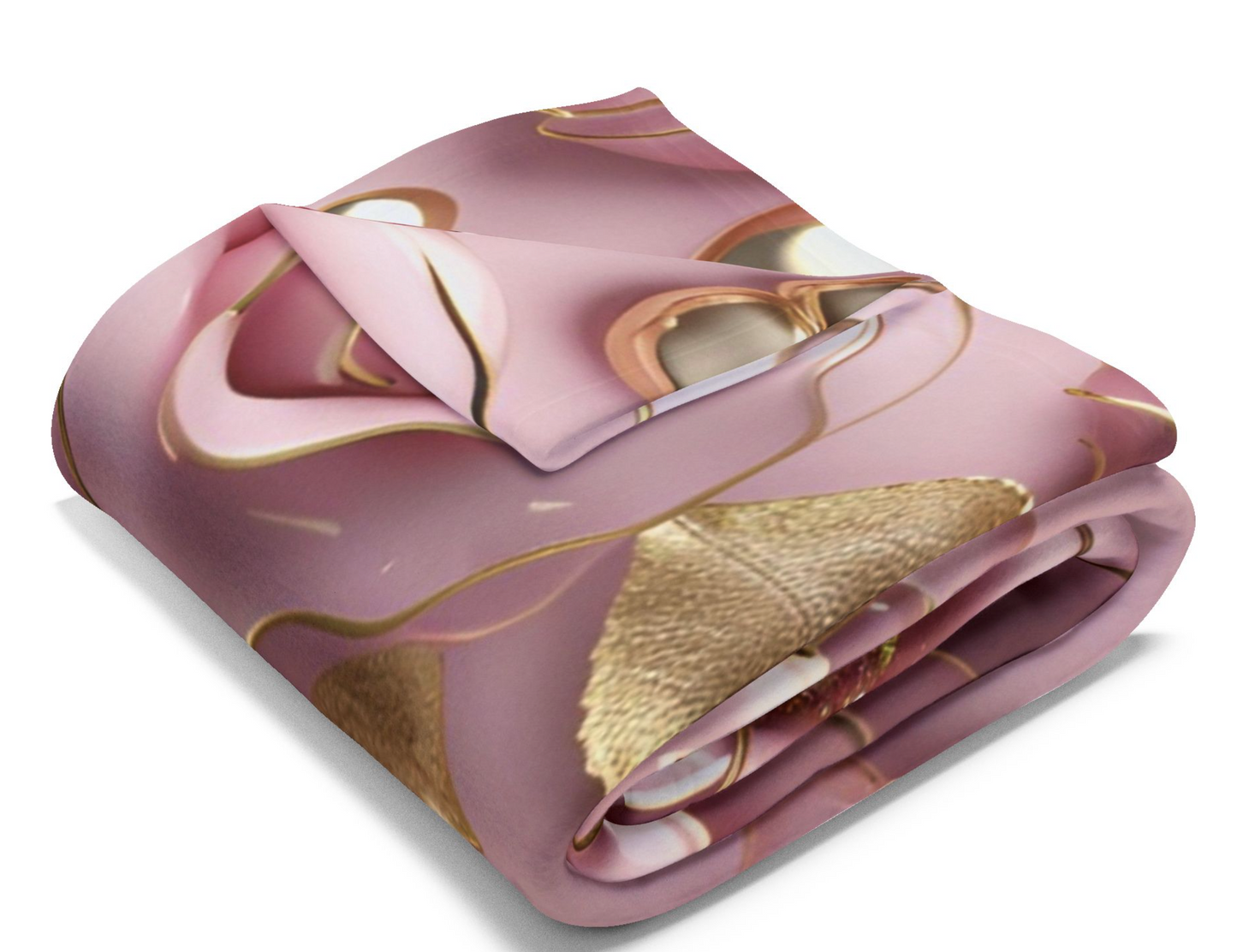 Delicate Rose Fleece Blanket