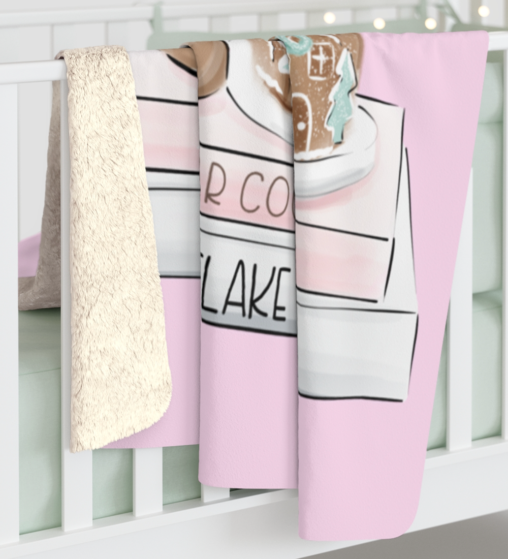 Gingerbread Castle Sherpa Blanket
