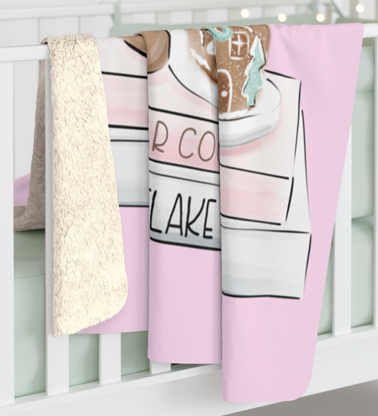 Gingerbread Castle Sherpa Blanket